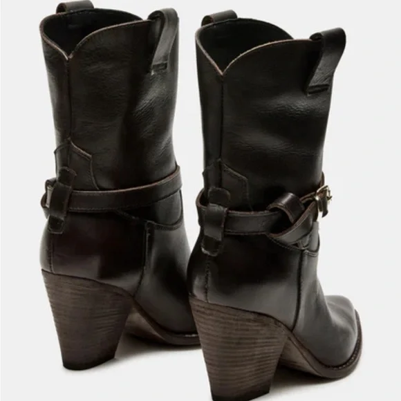 Steve Madden Hardy Brown Leather Boots - Picture 8 of 9